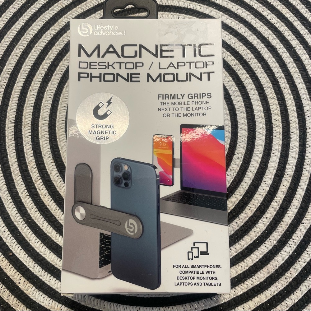 Magnetic Phone Mount - Gray for Laptop or Desktop